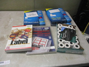 Several boxes of name tag & labels for computer printer
