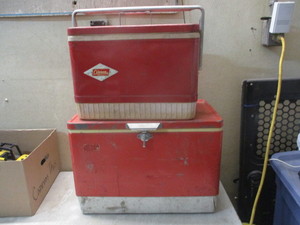 2 Vintage Coleman Ice Chests