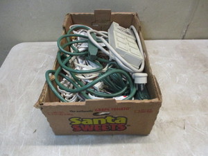 Large lot of extension cords and surge protectors