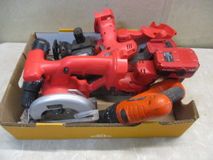 Box of Misc Cordless tools