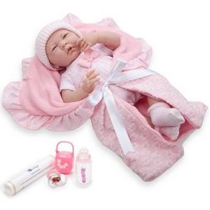 lot 58 image: JC Toys La Newborn 15.5 Doll - Pink Deluxe Boutique Gift Set