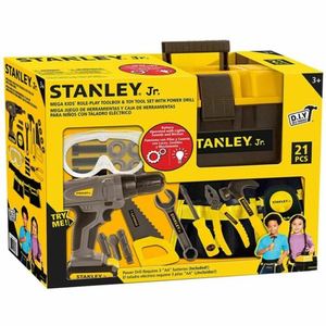 lot 61 image: Stanley Jr. Mega Tool 21pcs Set Battery Operated Drill & Toolbox Toy