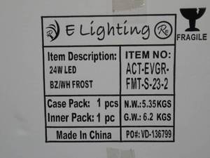 lot 32 image: High End 23 Semi-Flush Rubbed Bronze Ceiling Light - ACT-EVRG-FMT-S-23-2