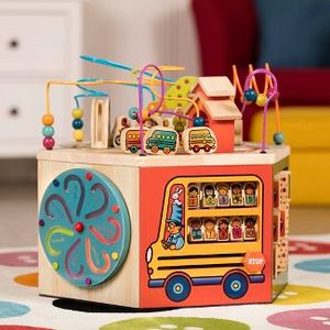lot 72 image: B. toys Wooden Activity Cube - Youniversity