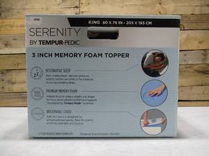 lot 80 image: Tempur-Pedic Serenity 3 Cool Breeze Memory Support Mattress Topper King