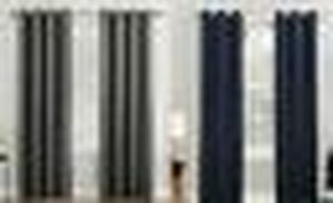 lot 95 image: Sun Zero Broderick Theater Grade Blackout Curtain Panels 104 L x 84 W Black