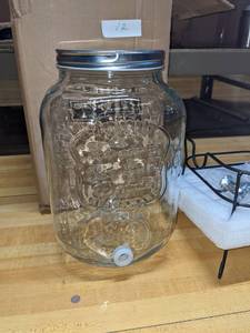 Resyote Glass Mason Beverage Dispenser with Stand