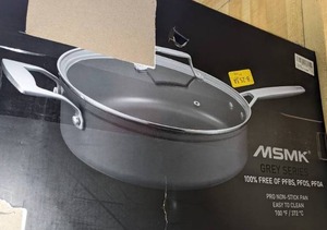 MSMK Grey Series Pro Non-Stick Pan with Glass Lid