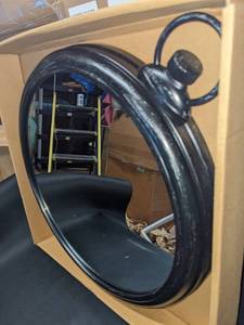 16 Black Round Stopwatch Mirror