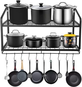 Amtiw Double Layer Wall-Mounted Pot Rack