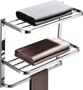 Two Bathroom Towel Racks