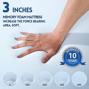 King Size Memory Foam Topper with Removable Cover