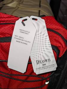Dtown Classic And Collection Camel Hiking Backpack, Black and Red