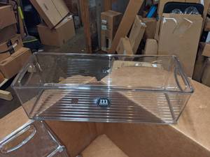 Set of 8 mDesign Clear Storage Bins with Handles