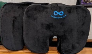 2 Everlasting Comfort Memory Foam Seat Cushions, Black