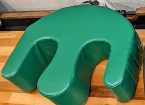 2 Leather Anti-Decubitus Paralyzed Patient Turning Pillow, Green
