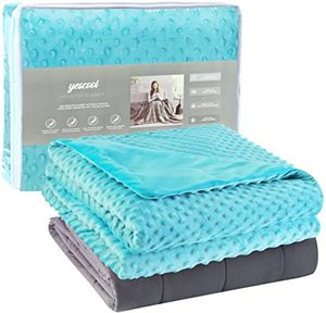 Yescool Microfiber Fabric Weighted Blanket, Teal