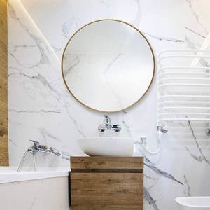 Gold Circle Wall Mirror