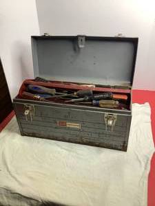 Silver Tool Chest Full of Home Improvement Items