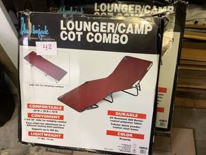2 Slumberjack Lounger  Chair Cot Combo
