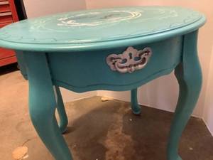 Teal Colored Small Living Room Table