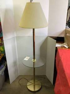 Glass Shelf Floor Lamp