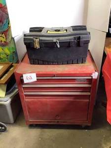 Red Tool Chest with Black Tool Box