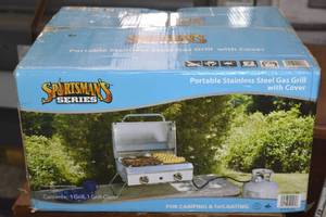 lot 4 image: Sportsmans Series Portable Stainless Steel Gas Grill