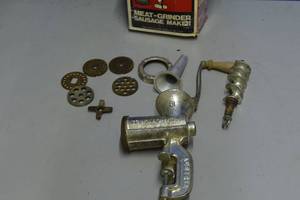 lot 52 image: Antique Sears Meat-Grinder Sausage Maker