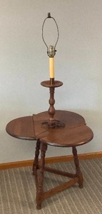 Drop Leaf Candle Stick Lamp Table