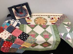 Quilted Table Runners, Bag and Pillowcase