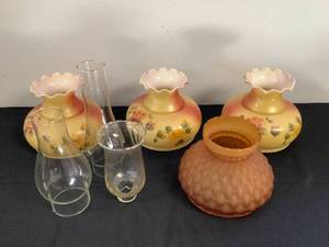 VintageAntique Glass Lamp Shades