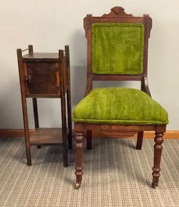 Antique Chair and Smokers Table