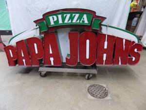 lot 16 image: Papa Johns Light Pizza Sign