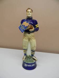 VINTAGE 1980 LIMITED EDITION KESSLER #1 IN A SERIES THE FOOTBALL PLAYER DECANTER WITH TAG - NICE - AWESOME PIECE - SEE PICTURES