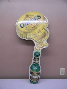 VINTAGE ODOULS TIN BAR SIGN - COOL PIECE - SEE PICTURES