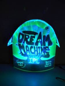 MAGIC HAT BREWING DREAM MACHINE IPL DISCO BALL MOTION LIGHT - VERY COOL PIECE - STANDING OR HANGING - APPROX 20 By 22 - SEE PICTURES