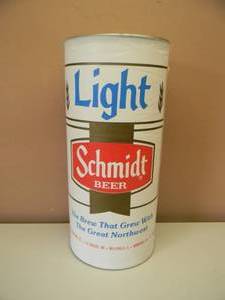 VINTAGE SCHMIDT BEER INFLATABLE BEER CAN DISPLAY - STAYS INFLATED - COOL OLD PIECE - SEE PICTURES