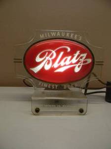 VINTAGE BLATZ BEER CASH REGISTER TOPPER - AWESOME OLD SCHOOL PIECE - SEE PICTURES