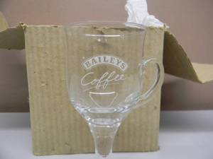 SET OF 4 BAILEYS COFFEE DRINK GLASSES - NEW OLD STOCK - STILL IN BOX - SEE PICTURES