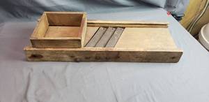 lot 6 image: Vintage Wood Frame Mandolin Vegetable Slicer