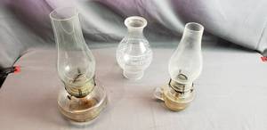 lot 12 image: Oil Lamps and Chimneys