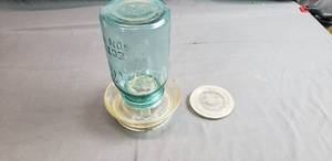 lot 45 image: Glass Jar Water and Glass Top for Wide Mouth Jar