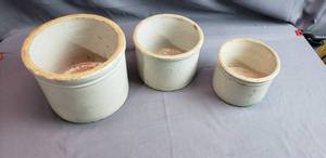 lot 50 image: 3 Stoneware Crocks