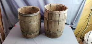 lot 68 image: Pair of Wooden Barrels