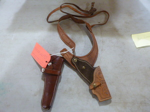 lot 24 image: 2 Leather Pistol Holsters