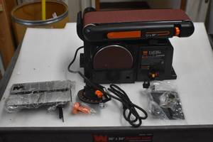 Belt Sander with sanding disc