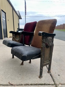 lot 207 image: Ornate Antique Theater seats