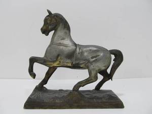 lot 144 image: Vintage Metal Horse Statue