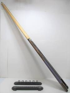 lot 118 image: Lot of 5 Pool Cues wWall Rack
